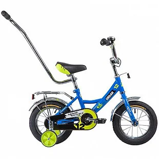 Детский велосипед Novatrack Urban 12 (синий/желтый, 2019) - фото 1 - id-p210313911