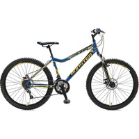 Велосипед Booster Galaxy FS Disk 2021 (синий/желтый) - фото 1 - id-p210314002