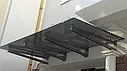 Козырек из металла со стеклом, бронза (коричневый, тонированный), фото 2