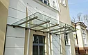Козырек из металла со стеклом, бронза (коричневый, тонированный), фото 3