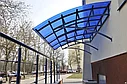 Металлический козырек с поликарбонатом, зеленый, фото 6
