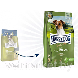 Happy Dog Mini Neuseeland Сухой корм для собак до 10 кг, при аллергии и чувств. пищев. (ягненок/рис)