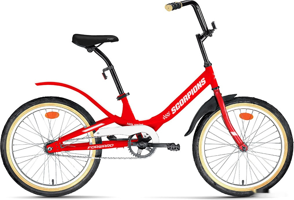Детский велосипед Forward Scorpions 20 1.0 2022 (красный/белый) - фото 1 - id-p209835275