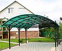 Навесы металлические с поликарбонатом, красный, фото 5
