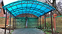 Навесы металлические с поликарбонатом, бронза (коричневый), фото 9