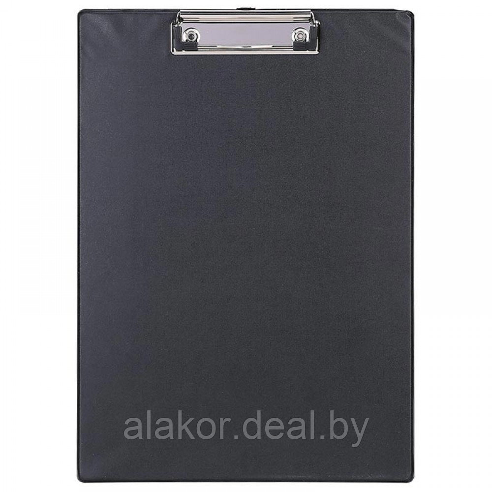 Папка-планшет с зажимом, без крышки Deli, A4, полипропилен, чёрная - фото 1 - id-p210321595