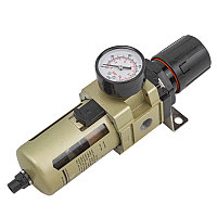 Фильтр-регулятор с индикатором давления для пневмосистем 3/8''(автоматич. слив,10Мк, 4000 л/мин, 0-10bar,раб.