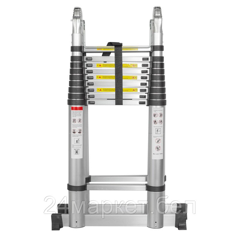 Лестница-стремянка телескопическая алюм. бытовая 4+4м (10+10 ступ.) Forsage F-UP400-M - фото 3 - id-p207261144