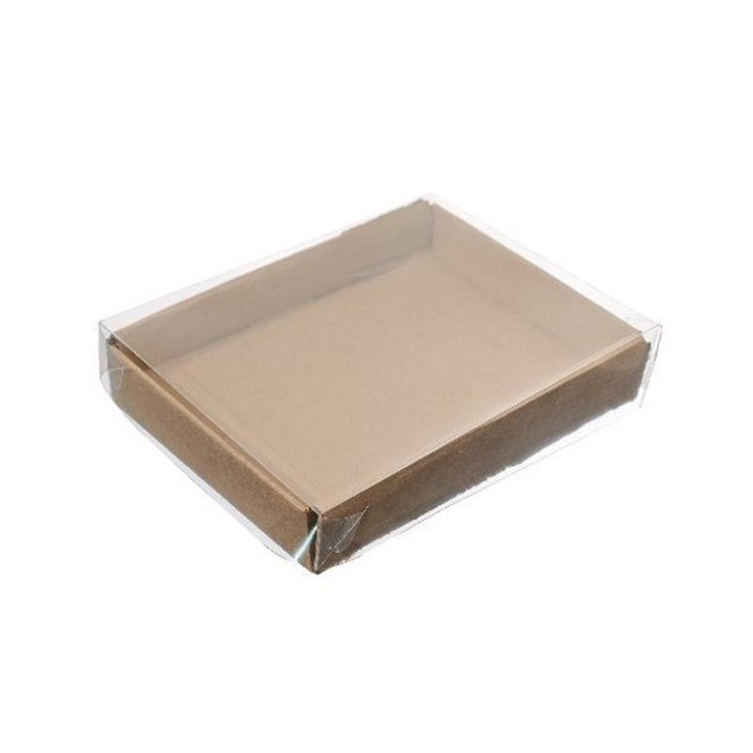 Коробка для конфет/ пряников с прозрачной крышкой, 140х105х h25 мм - фото 1 - id-p210321587