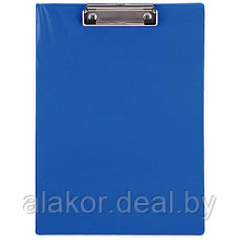 Папка-планшет с зажимом, без крышки Deli, A4, полипропилен, синяя