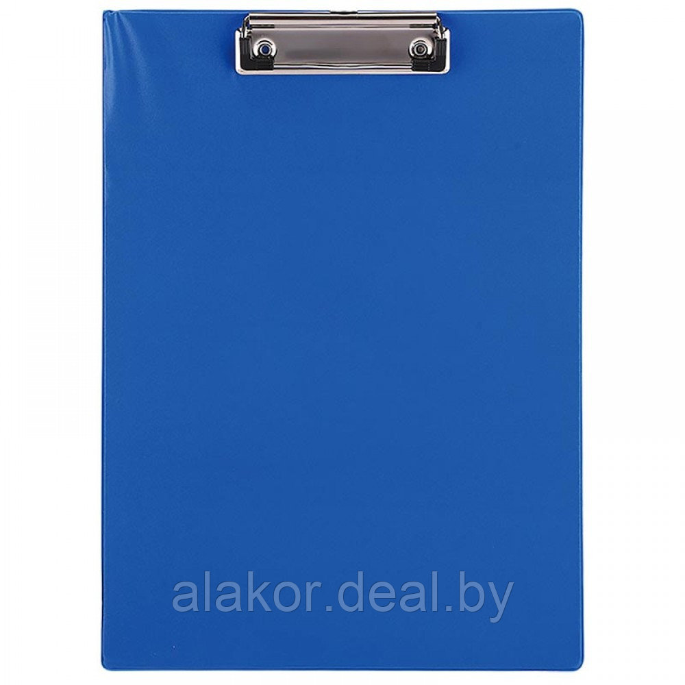 Папка-планшет с зажимом, без крышки Deli, A4, полипропилен, синяя - фото 1 - id-p210321616