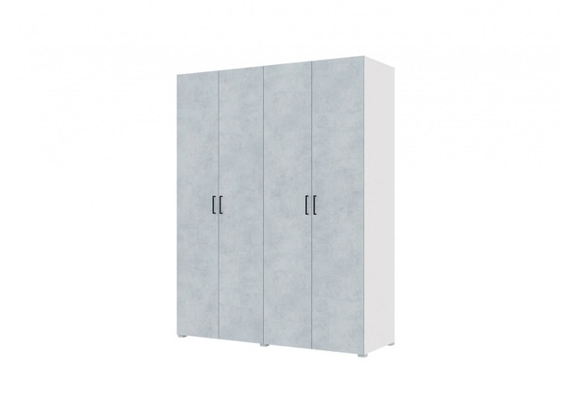 Шкаф четырехстворчатый 1800 - 4 варианта наполнения (белый/бетон) - фото 1 - id-p210321680