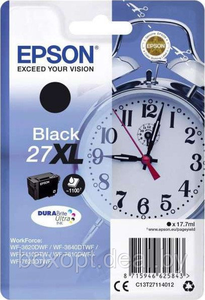 Картридж Epson 27XL C13T27114012 Black (Original) - фото 1 - id-p210321714