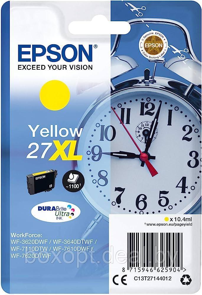 Картридж Epson 27XL C13T27144012 Yellow (Original) - фото 1 - id-p210321740