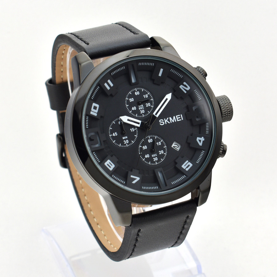 Наручные мужские часы Skmei 1309BK - фото 4 - id-p208868481