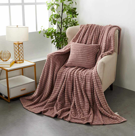 Пледы, покрывала с коротким ворсом