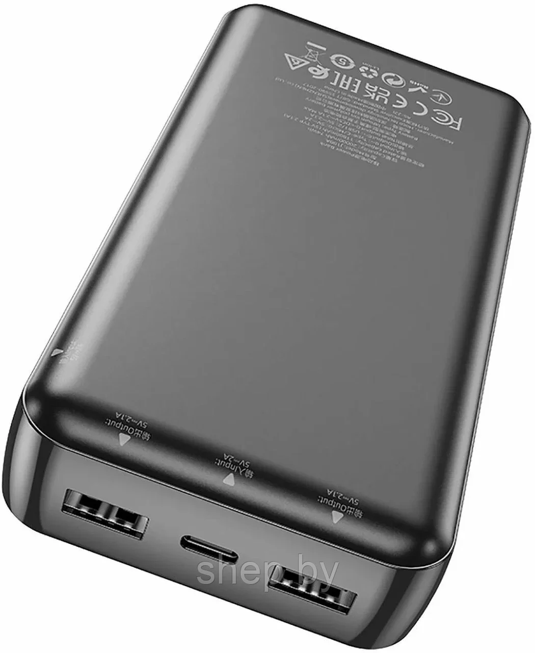 Внешний аккумулятор HOCO J100A, 20000mAh, цвет: черный - фото 2 - id-p210322772