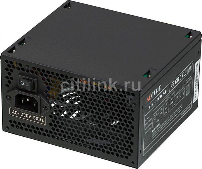 Блок питания Accord ACC-500W-NP, 500Вт, 120мм, черный [acc-500-np] - фото 1 - id-p209744908