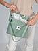 Сумка шоппер женская хозяйственная вельветовая пакет с карманами застежкой через плечо зеленая, фото 6