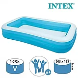 Бассейн надувной INTEX детский прямоугольный 305х183х56 см, фото 2