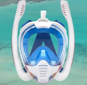 New Маска для снорклинга с двумя трубками К3-Double / Полнолицевая маска для плавания с креплением для экшн