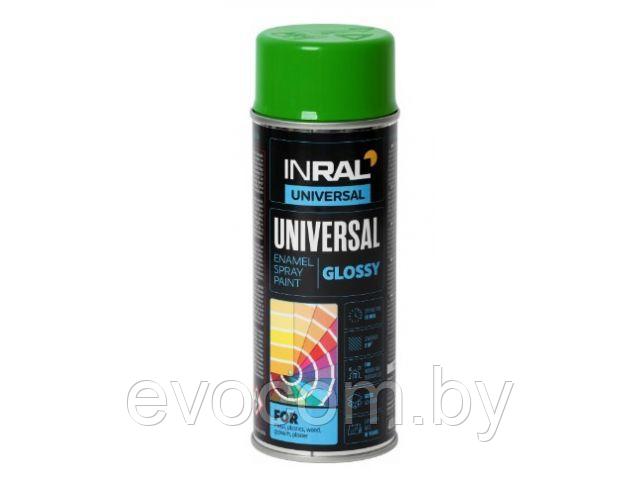 Краска-эмаль аэроз. универсальная зеленый INRAL 400мл (6029) (Цвет зеленый глянц.) - фото 1 - id-p124509440