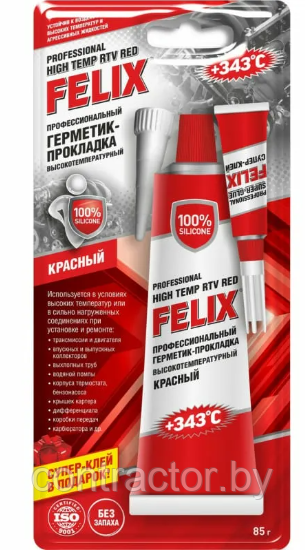 Герметик силикон. Felix, красный (85гр)