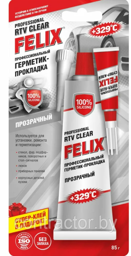 Герметик силикон. Felix, прозрачный (85гр)