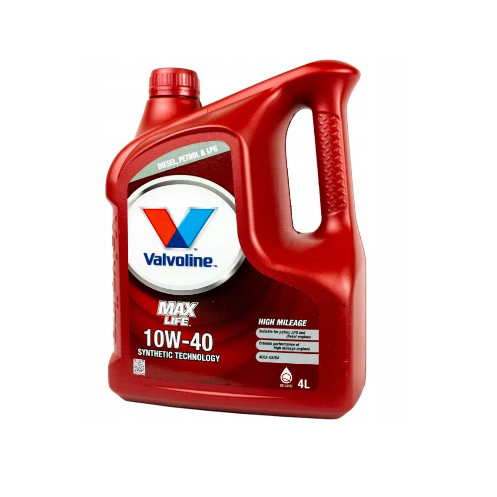 Масло моторное полусинтетическое 872296 Valvoline MaxLife 10W-40, 4L