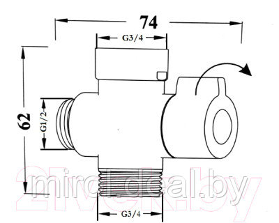 Дивертор для смесителя Ledeme LAAA-2 - фото 3 - id-p210337705