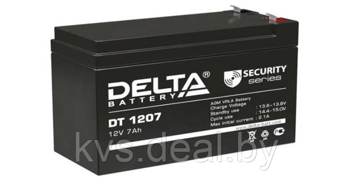 Аккумуляторная батарея Delta DT 1207 AGM 7Ач 6лет - фото 1 - id-p210338668