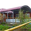 Навес с металлочерепицей, зеленый, фото 5