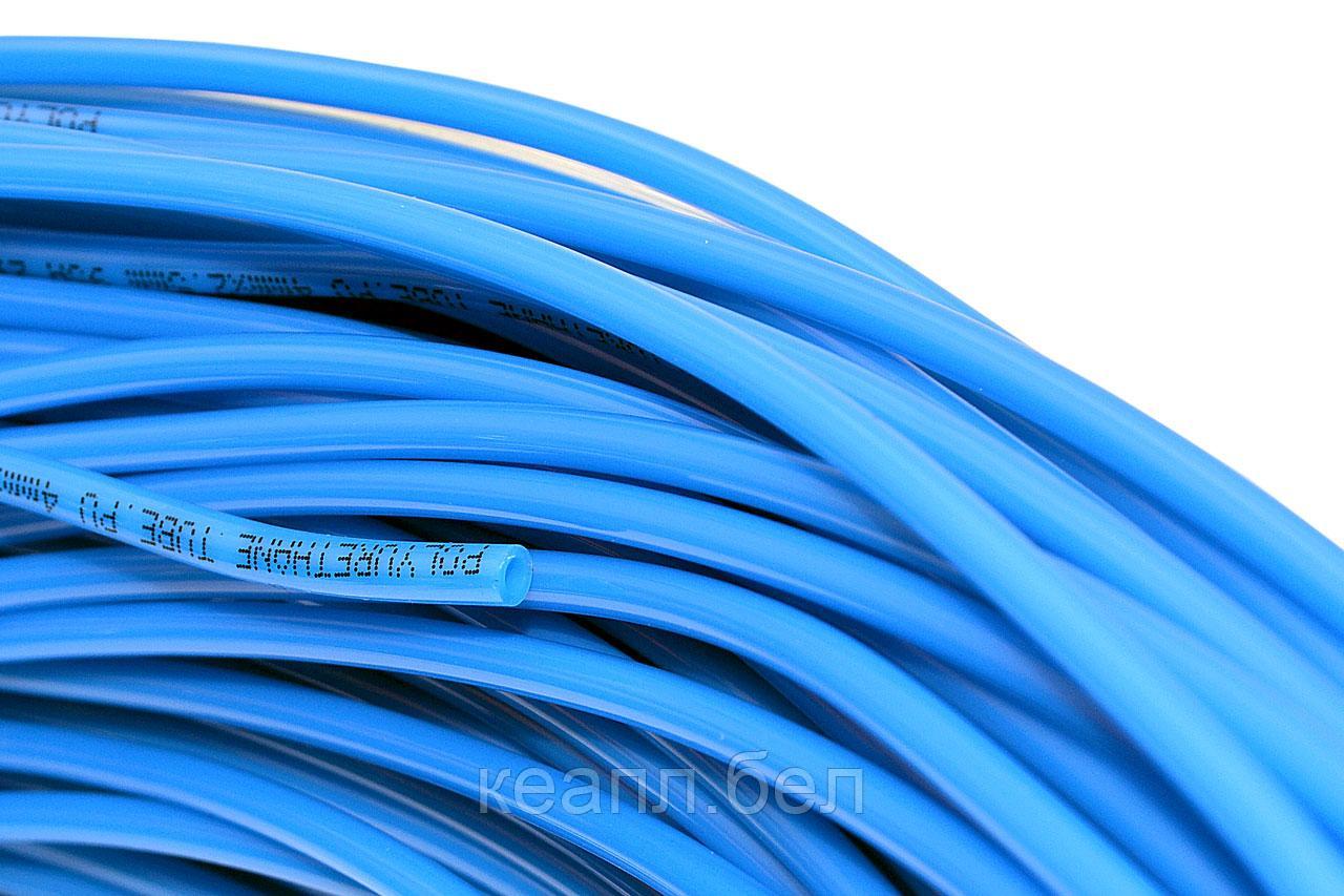 Пневмотрубка полиуретановая PU95 6х4 мм (8 атм, голубая) Китай (м) - фото 2 - id-p210342829
