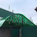 Навес из металла, с ковкой, бирюзовый, фото 2