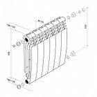 Биметаллический радиатор Biliner 350 Noir Sable Royal Thermo, фото 2