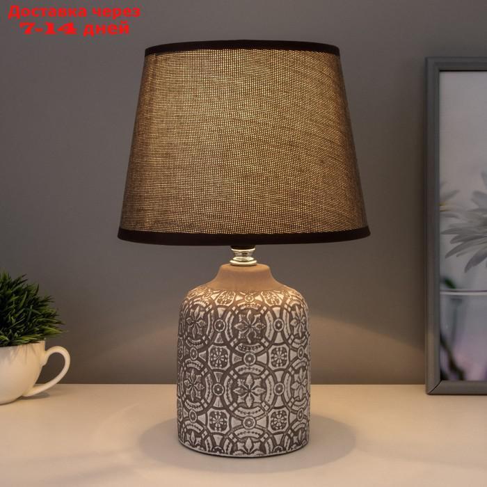 Лампа настольная с абажуром "Мандилина серый" Е14 18х18х29 см - фото 2 - id-p210327830