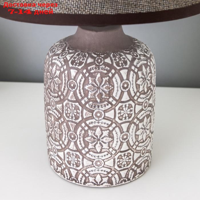 Лампа настольная с абажуром "Мандилина серый" Е14 18х18х29 см - фото 4 - id-p210327830