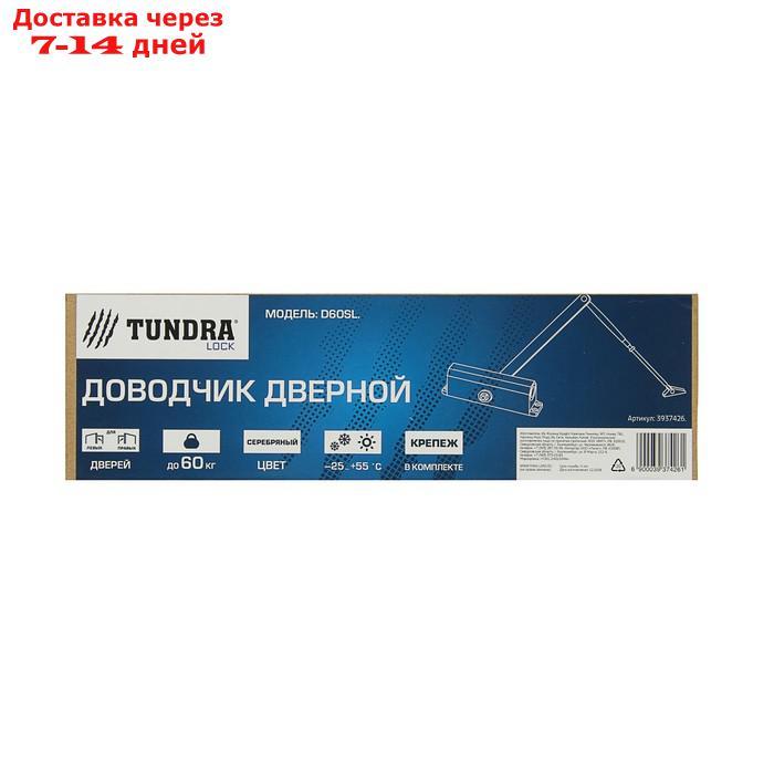 Доводчик дверной TUNDRA D60SL, до 60 кг, цвет серебро - фото 3 - id-p210326897
