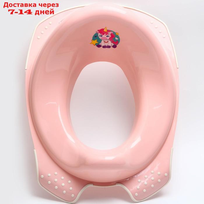 Сиденье детское на унитаз "Мишка" антискользящая, цвет розовый - фото 7 - id-p210324592