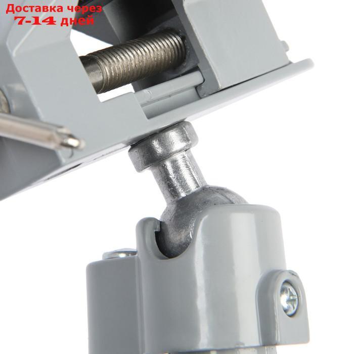 Мини-тиски алюминиевые TUNDRA, винтовой зажим, поворотный шарнир, 75 мм - фото 4 - id-p210327126