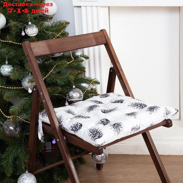 Сидушка на стул "Этель" Merry Christmas 42х42см, 100% хл, саржа 190 г/м2 - фото 1 - id-p210327168