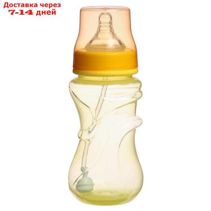 Бутылочка для кормления, широкое горло, от 6 мес., 300 мл., цвет желтый - фото 2 - id-p210324933