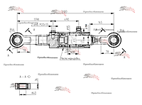 Гидроцилиндр выворота ковша передней навески 90/80.50.400-2100 ( аналоги: СГЦ 80.50.400.2100, КГЦ319.80-56-400