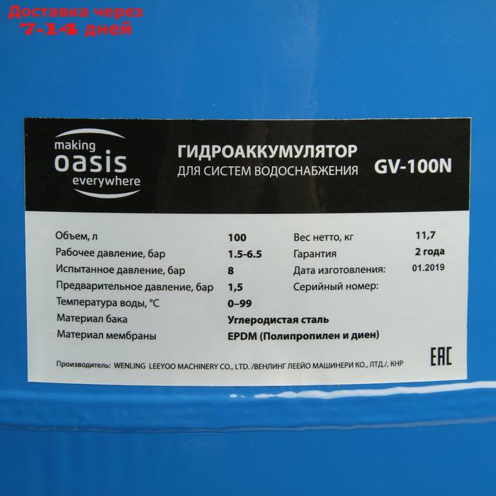 Гидроаккумулятор Oasis GV-100N, для систем водоснабжения, вертикальный, 100 л - фото 2 - id-p210326441
