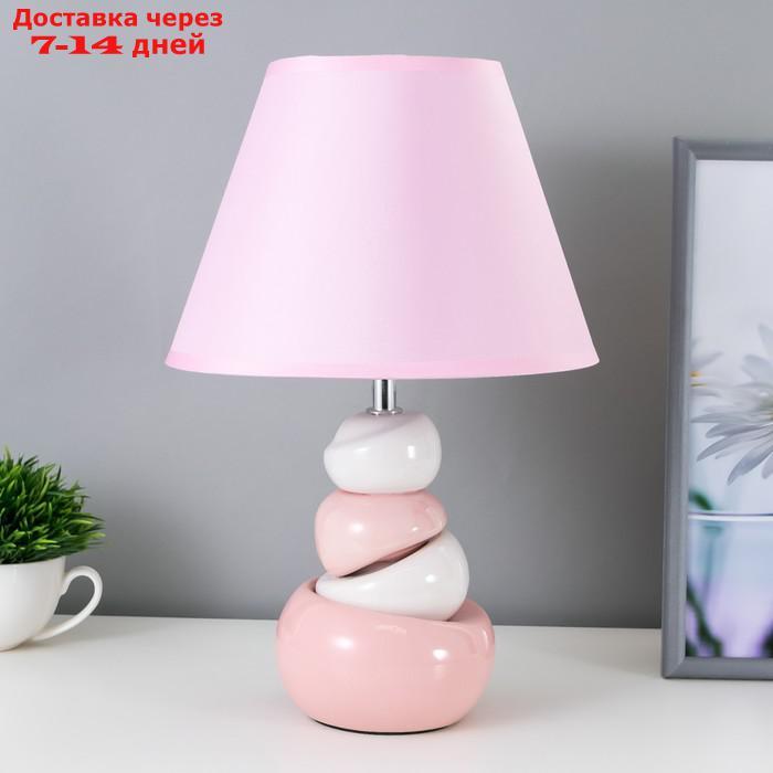 Настольная лампа 16870/1 E14 40Вт бело-розовый 23х23х35 см - фото 1 - id-p210327491