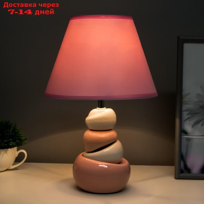 Настольная лампа 16870/1 E14 40Вт бело-розовый 23х23х35 см - фото 3 - id-p210327491