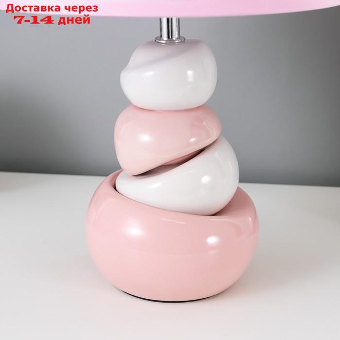 Настольная лампа 16870/1 E14 40Вт бело-розовый 23х23х35 см - фото 4 - id-p210327491