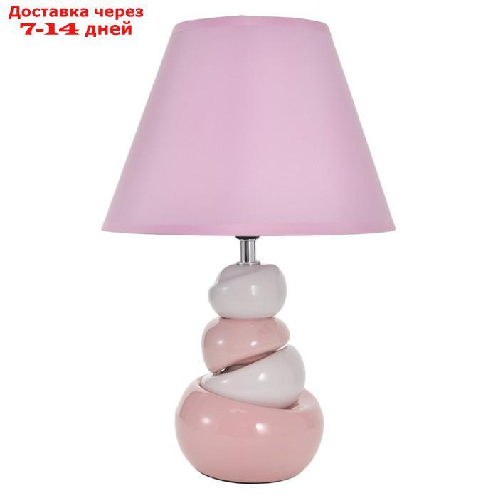 Настольная лампа 16870/1 E14 40Вт бело-розовый 23х23х35 см - фото 7 - id-p210327491