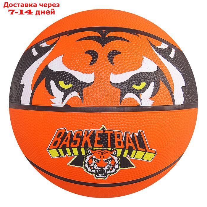 Мяч баскетбольный "Тигр", размер 7, бутиловая камера, 480 г, цвета МИКС - фото 1 - id-p210326775
