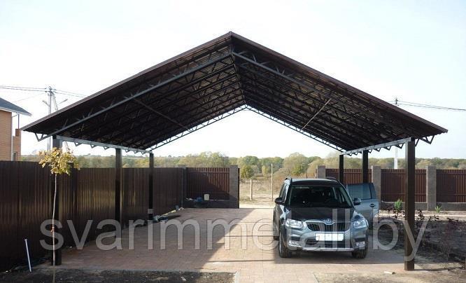 Двускатный навес
